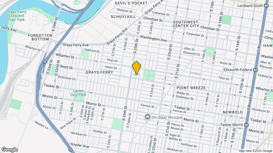 1345 S Taylor St Map and Location Details