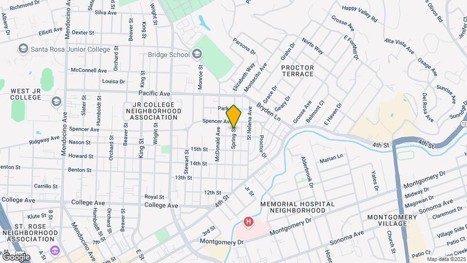 1127 Spring St Map and Location Details