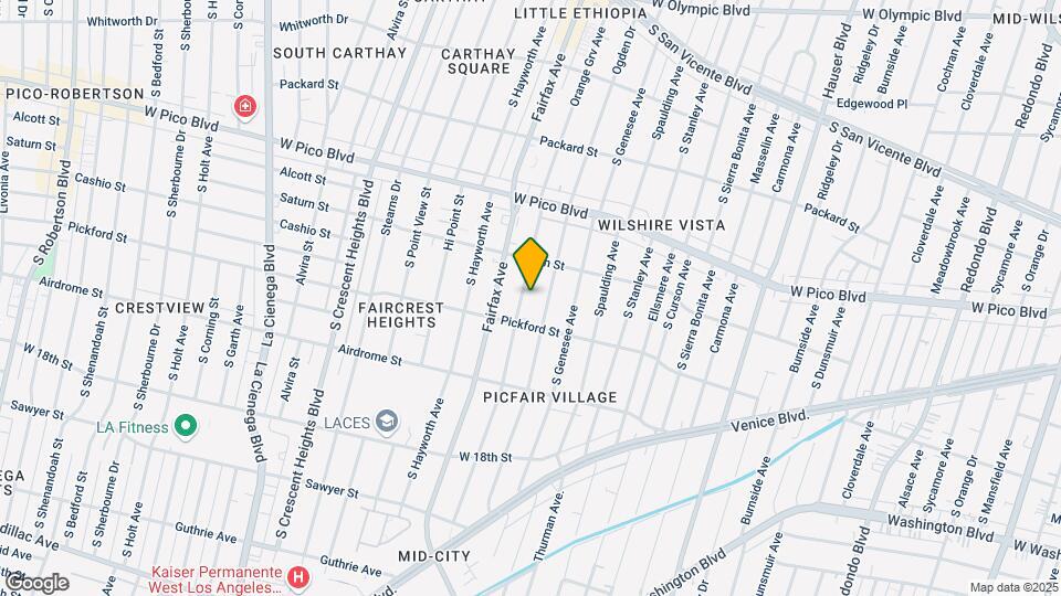 1540 S Orange Grove Ave Map and Location Details