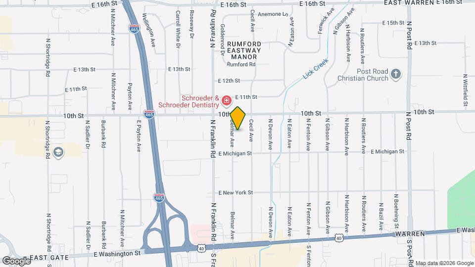 927 Belmar Ave Map and Location Details