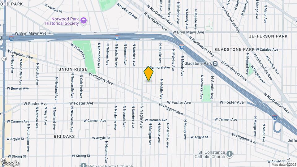 5300 N Mulligan Ave Map and Location Details