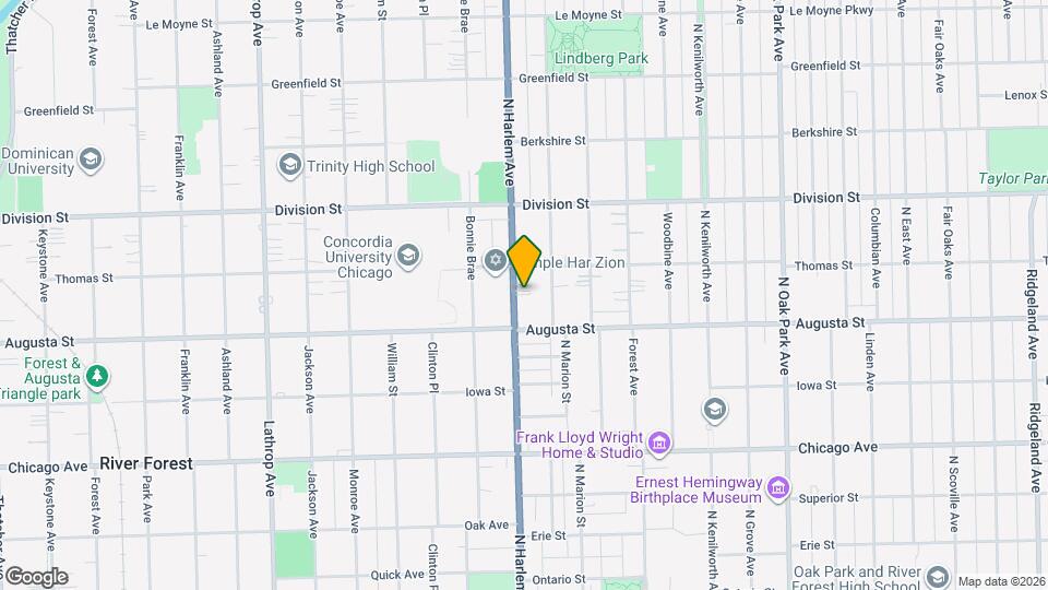 1027 N Harlem Ave Map and Location Details