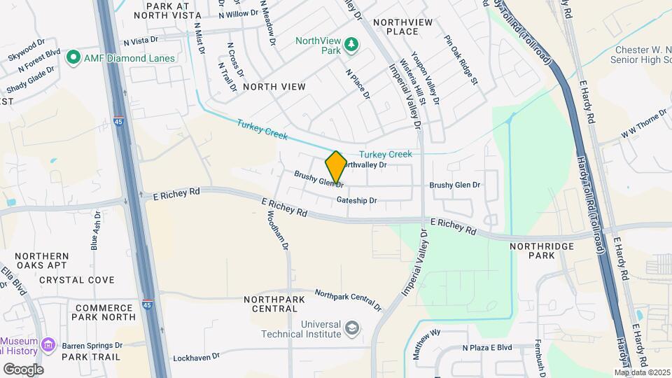422 Brushy Glen Dr Map and Location Details