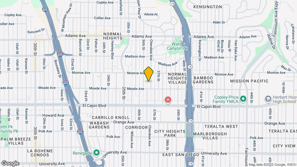 4436 Cherokee Ave Map and Location Details