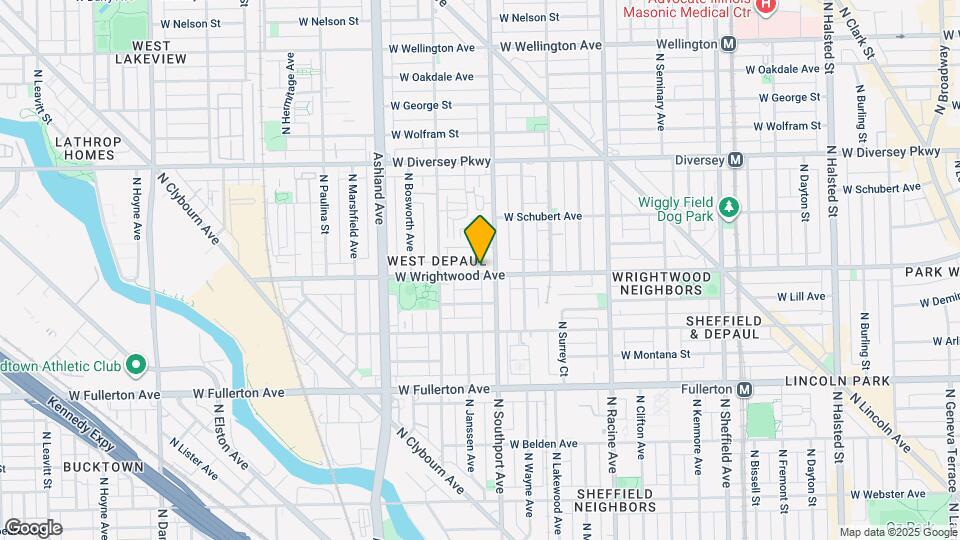 1410 W Wrightwood Ave Map and Location Details