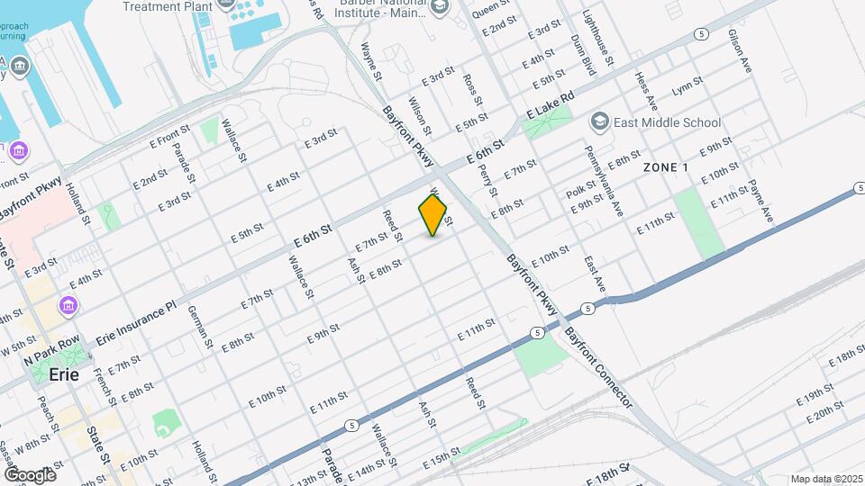 731 E 8th St Map and Location Details