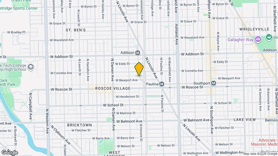 1816 W Newport Ave Map and Location Details