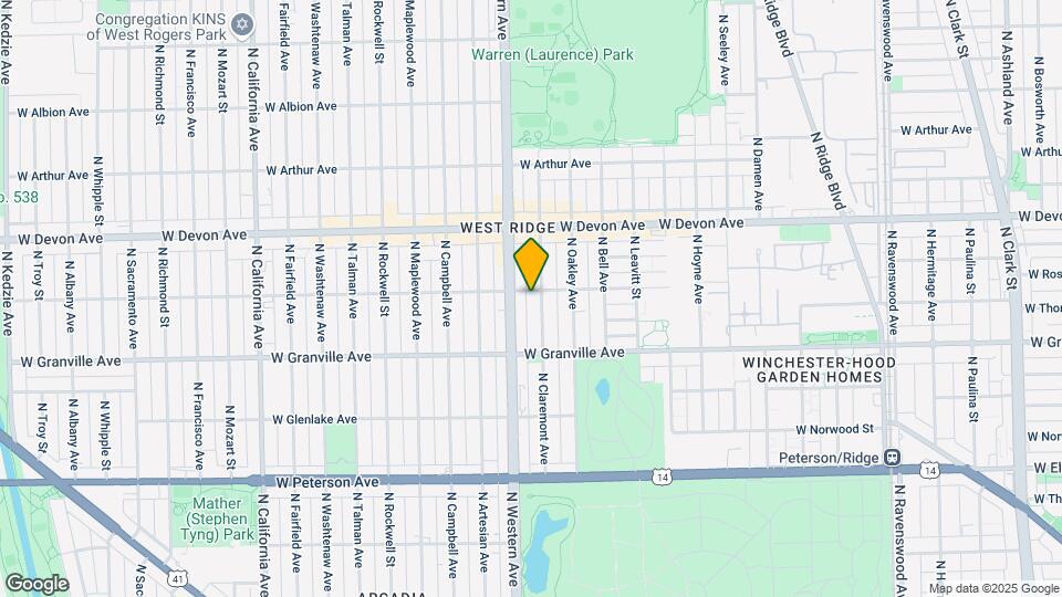 6254 N Claremont Ave, Unit 2 Map and Location Details