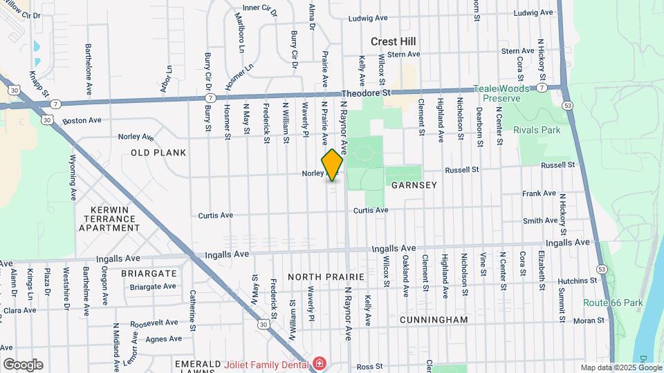 1318 N Prairie Ave Map and Location Details