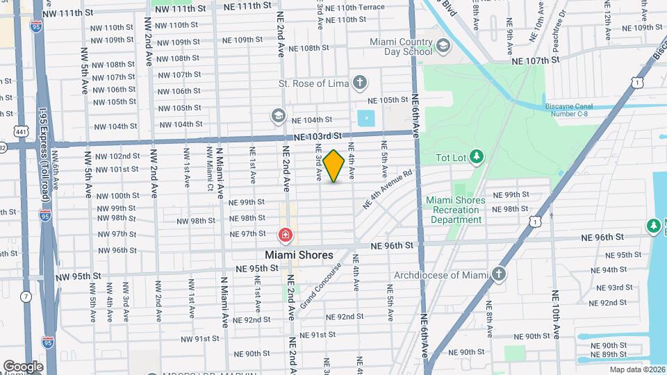 334 NE 100th St Map and Location Details