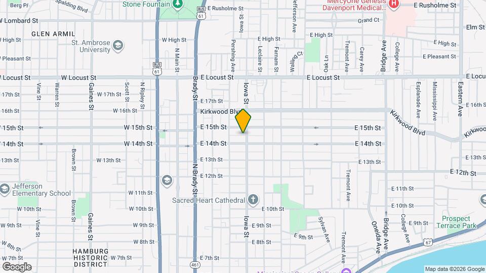 1414 Iowa St Map and Location Details