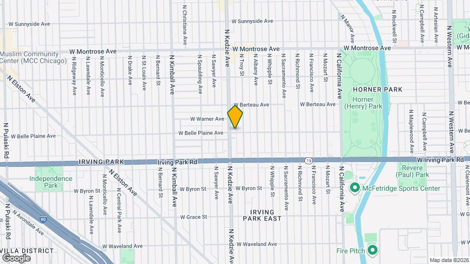 3151 W Belle Plaine Ave Mapa y Detalles de la Ubicación