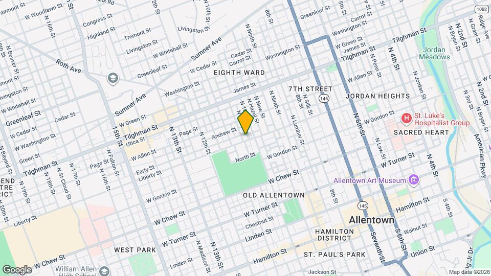 1015 Liberty St, Unit 2nd floor Map and Location Details
