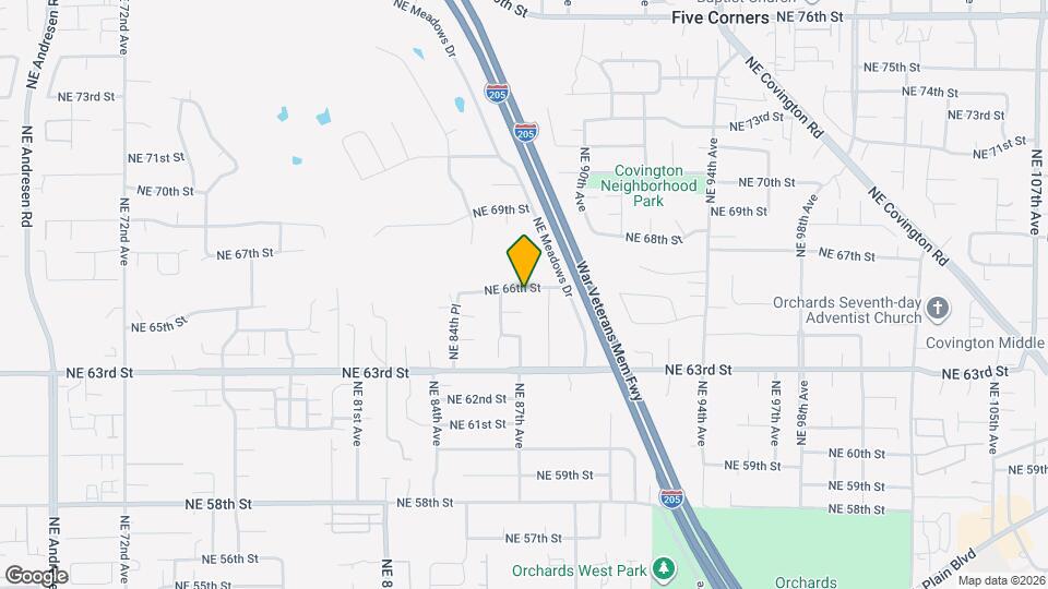 8701 NE 66th St Map and Location Details