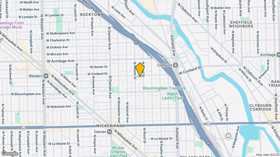 1811 W Cortland St Map and Location Details