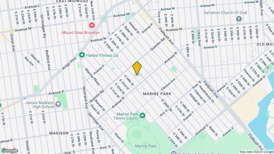 1755 E 35th St Map and Location Details