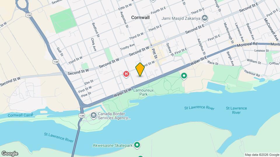 121 Water St W Map and Location Details