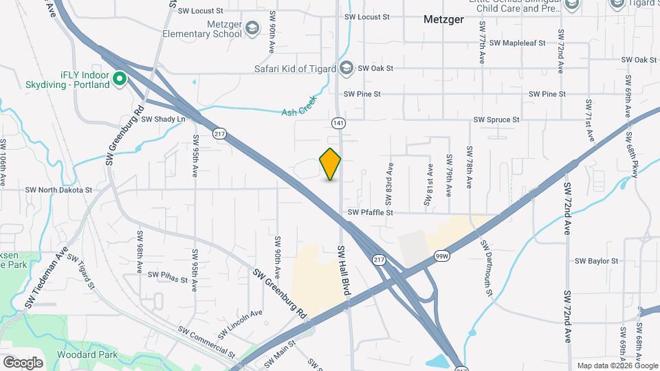 11185 SW Hall Blvd Map and Location Details