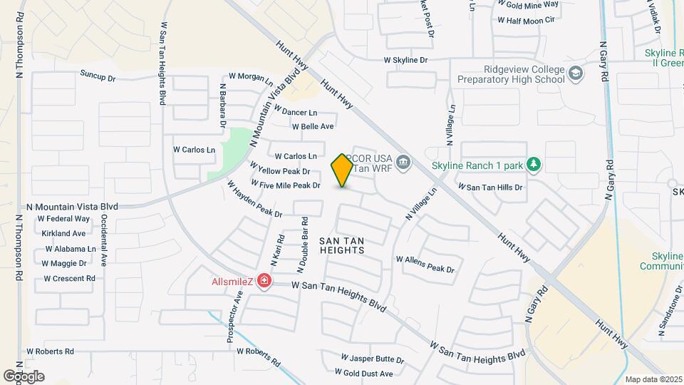 2923 W Five Mile Peak Dr Map and Location Details