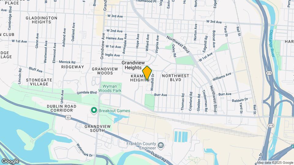 939 Woodhill Dr Map and Location Details