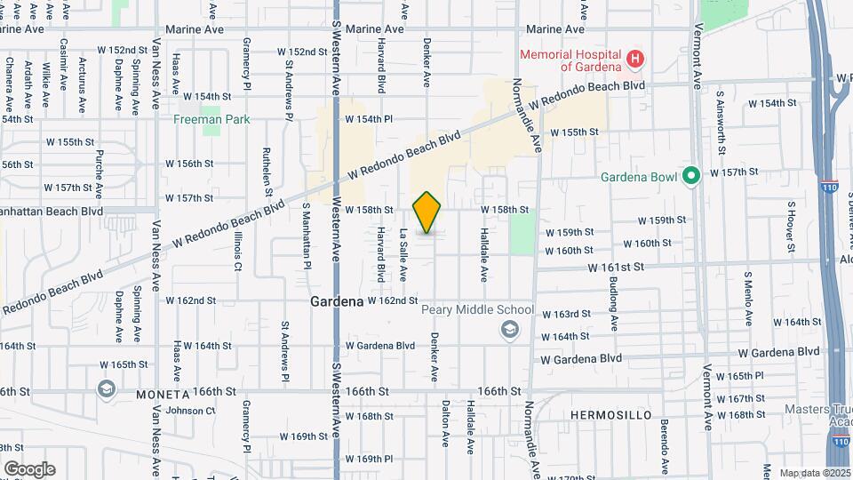 15903 S Denker Ave Map and Location Details