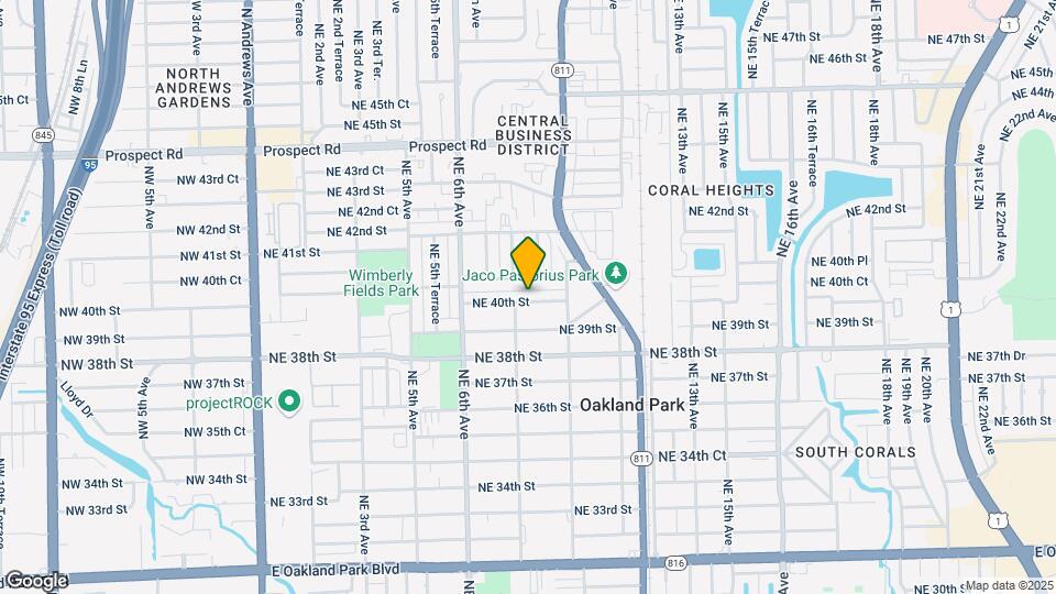 841 NE 40th St Map and Location Details