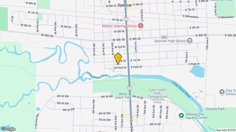 107 W Park St, Unit #1 Map and Location Details