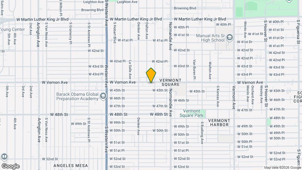 1478 W Vernon Ave Map and Location Details