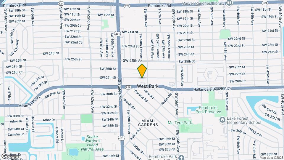 5820-5824 SW 27th St Mapa y Detalles de la Ubicación