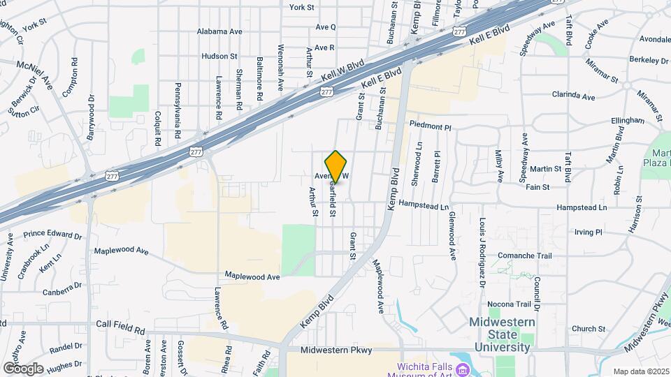 3307 Garfield St Map and Location Details
