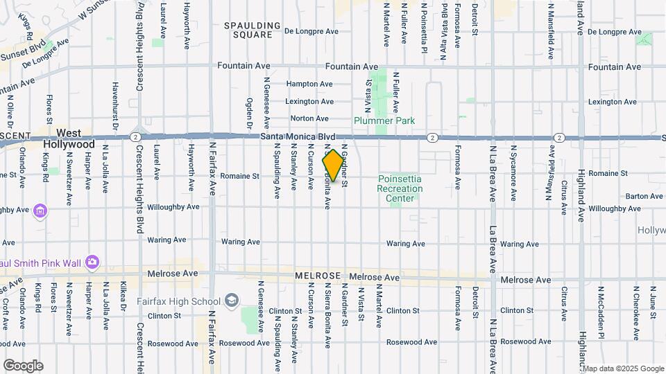 936 N Sierra Bonita Ave Map and Location Details