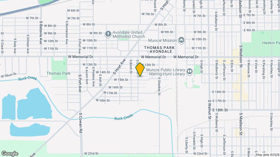 922 W 15th St Map and Location Details