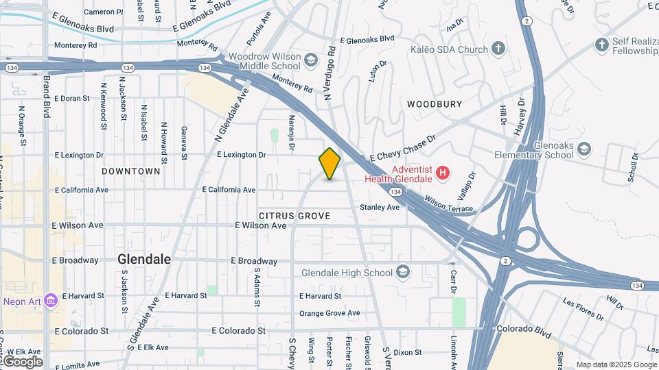 1305 E California Ave Map and Location Details