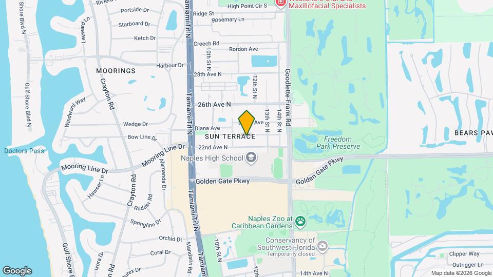 1166 Royal Palm Dr Map and Location Details