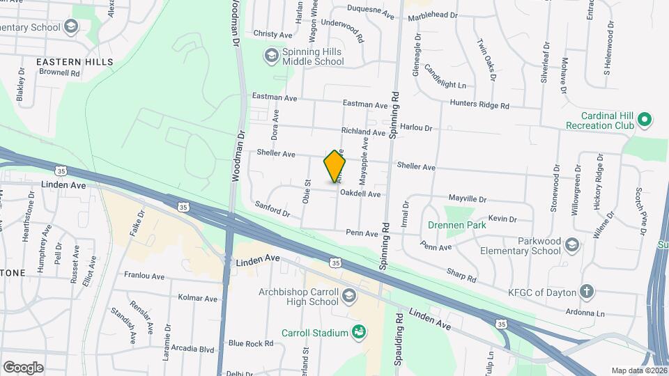 4555 Oakdell Ave Map and Location Details