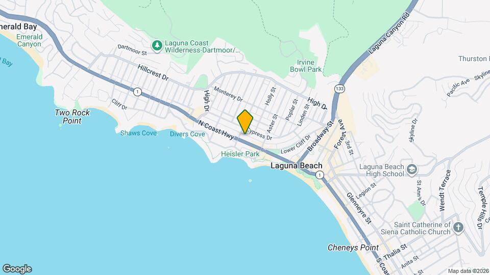 380 N Coast Hwy Map and Location Details