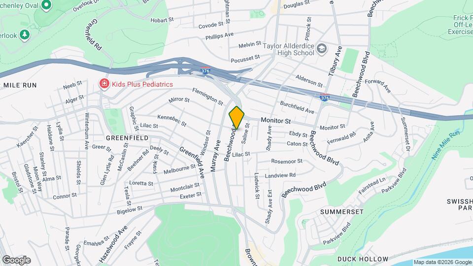 3568 Beechwood Blvd Map and Location Details