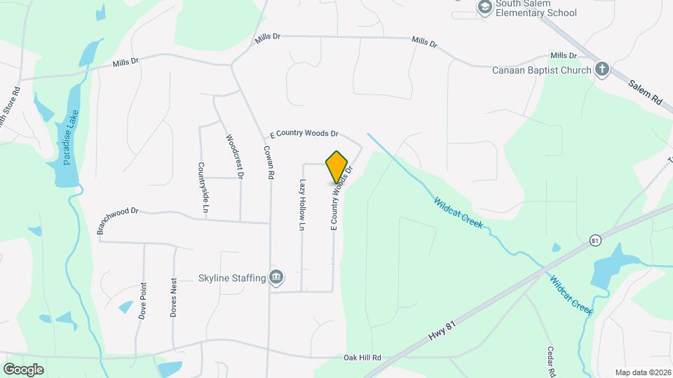 301 E Country Woods Dr Map and Location Details