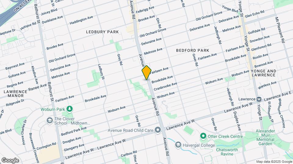 1682 Avenue Rd Map and Location Details