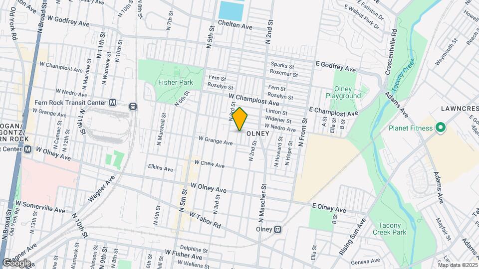 5828 N American St Map and Location Details