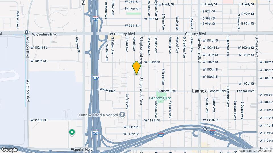 10532 S Burl Ave Mapa y Detalles de la Ubicación