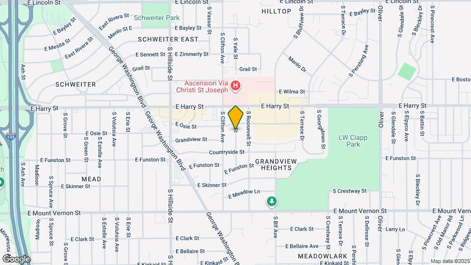 1726 S Yale St Map and Location Details