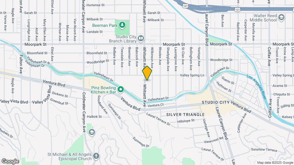 4128 Whitsett Ave Map and Location Details