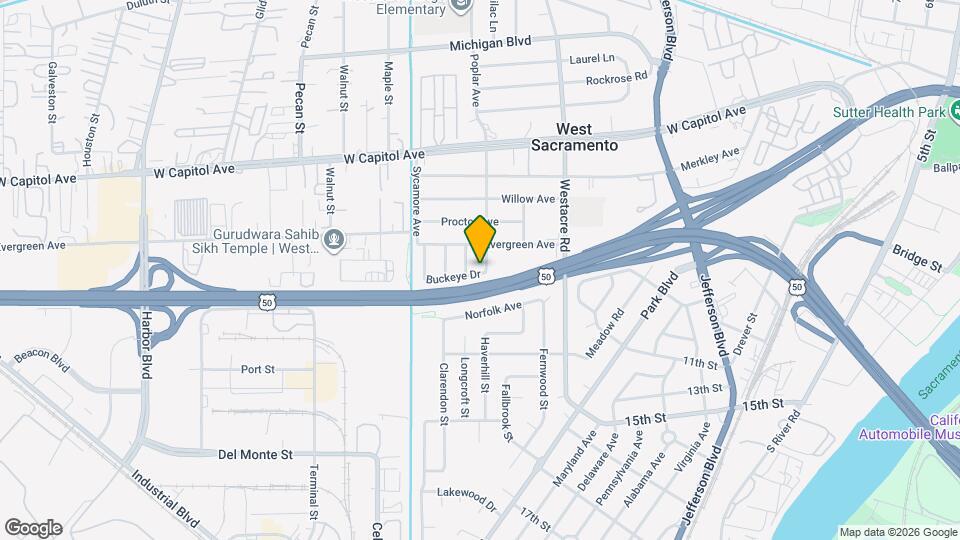1016 Poplar Ave Mapa y Detalles de la Ubicación