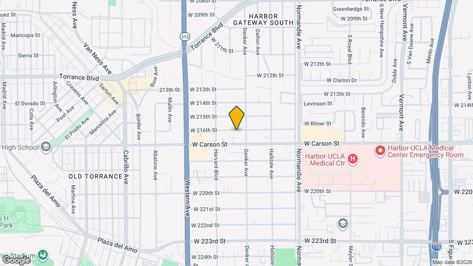 1520 W 216th St Mapa y Detalles de la Ubicación