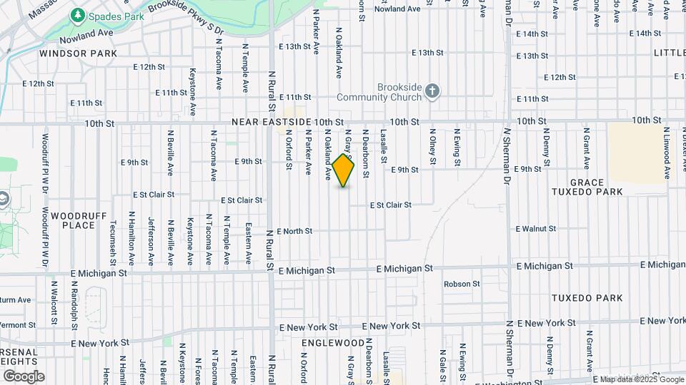 822 N Gray St Map and Location Details