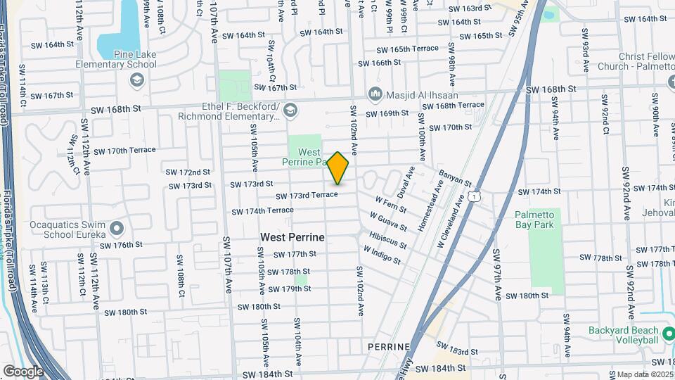10265 SW 173rd Terrace Map and Location Details