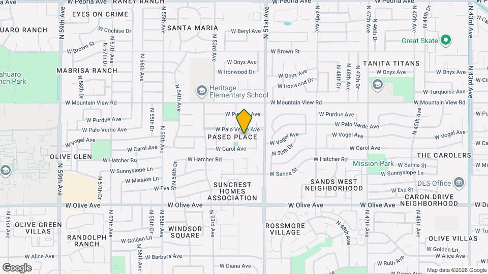 5138 W Vogel Ave Map and Location Details