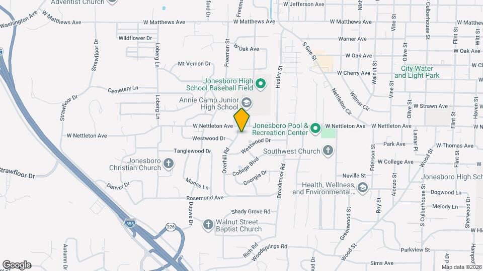 1406 Overhill Rd Mapa y Detalles de la Ubicación