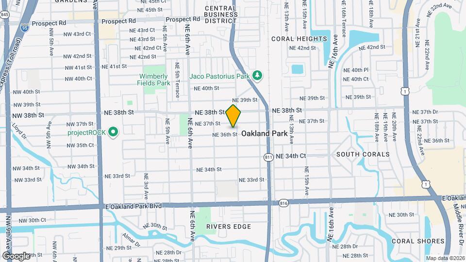 981 NE 36th St, Unit 1 Map and Location Details